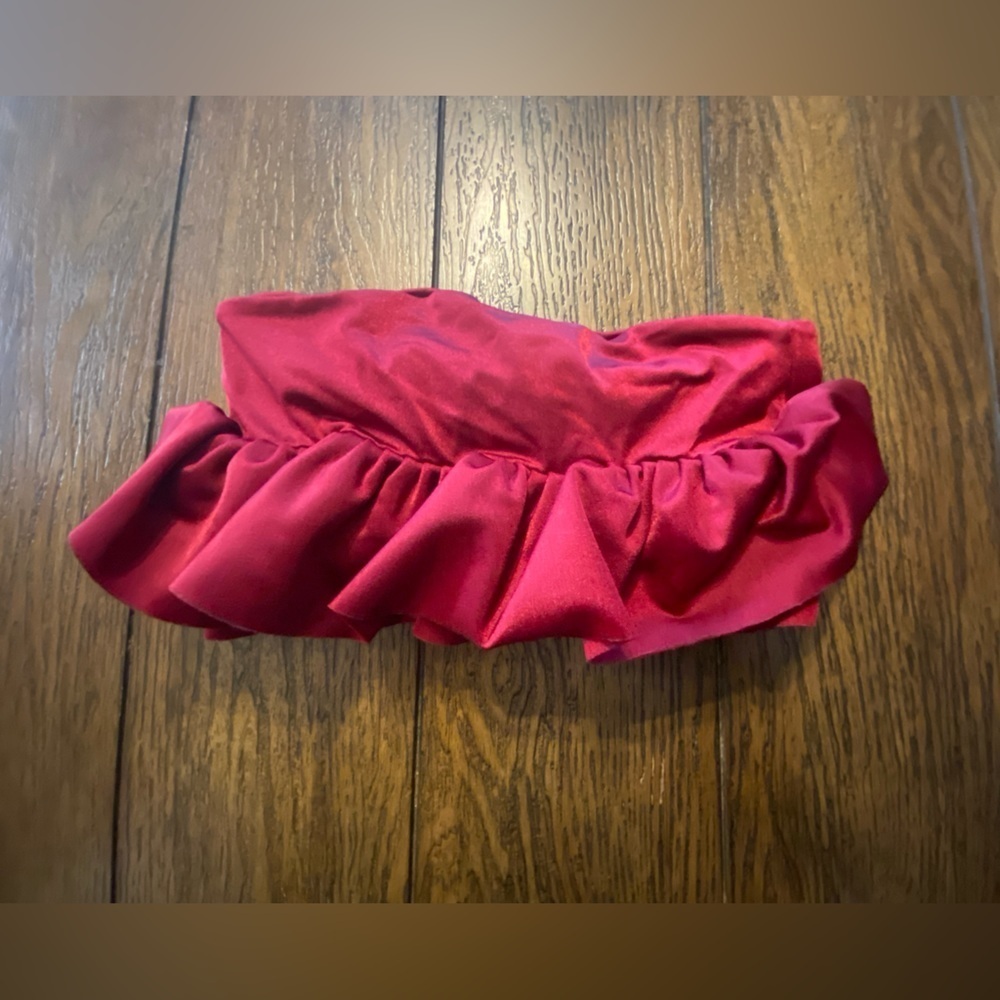 Azulu Red Tie Around Crop Top Size Small B19